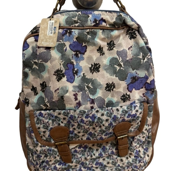 Brand new back pack colourful with lather design - Picture 1 of 5